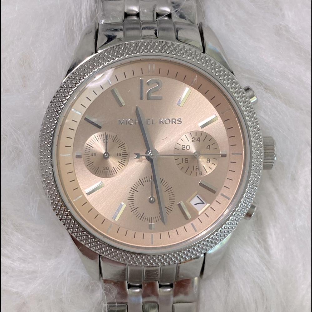 MK Women’s Watch 6130 Silver/peach bracelet